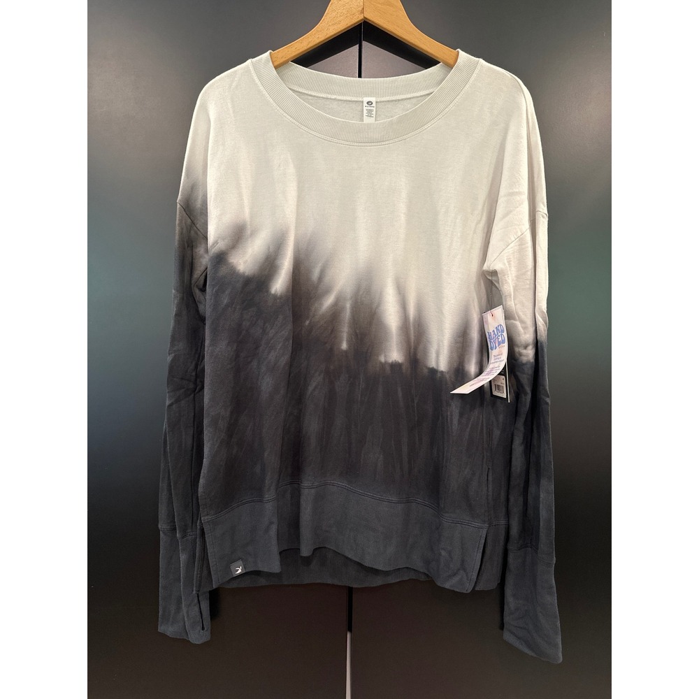 Glyder Lounge Long Sleeve Yin Dye Hand Tie Dye Sweatshirt Thumbholes Small NEW